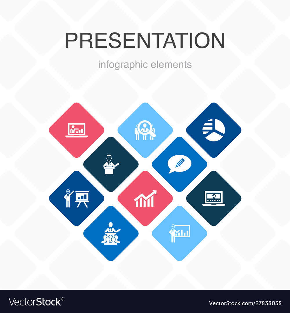 Presentation infographic 10 option color design