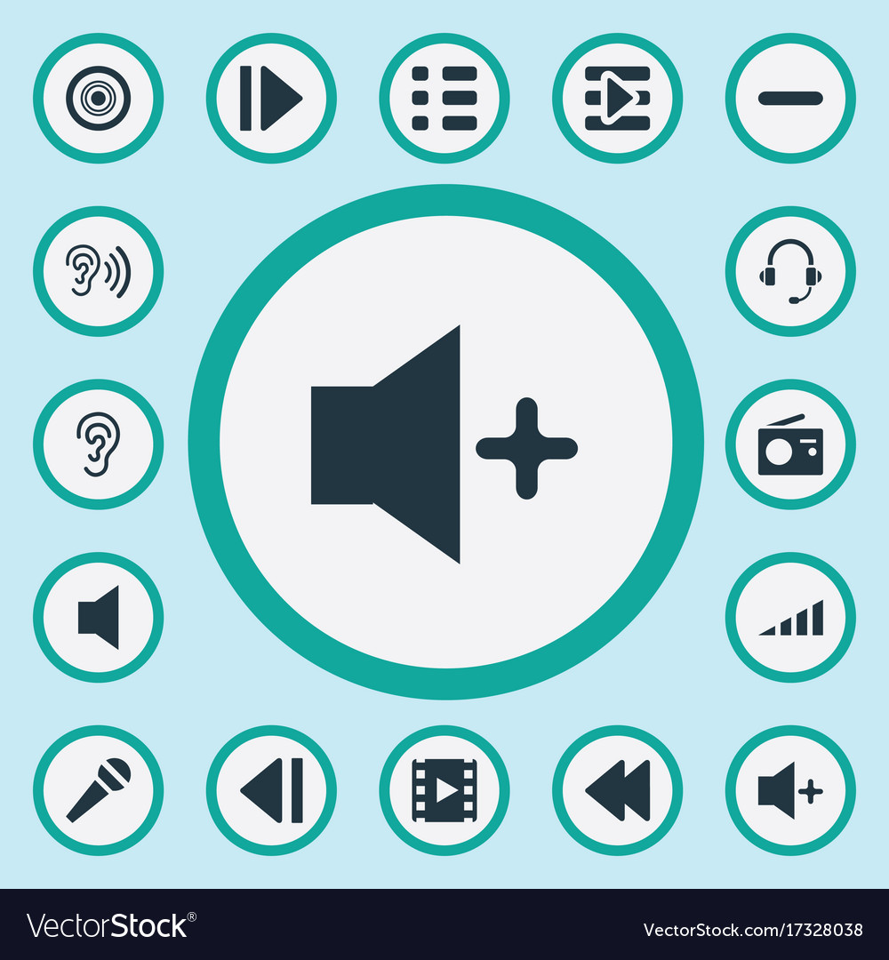 Set of simple sound icons