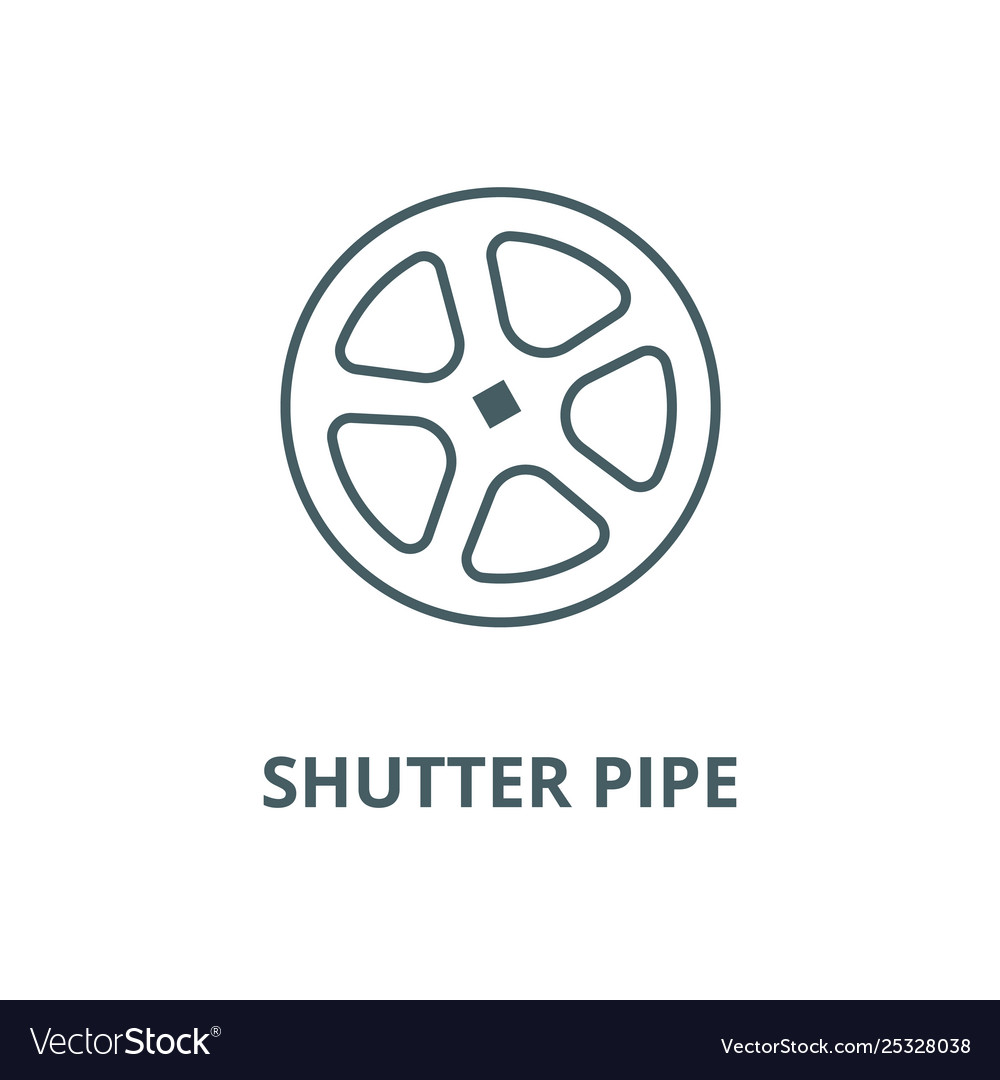 Shutter pipe line icon linear concept Vector Image Shutter pipe line icon linear concept