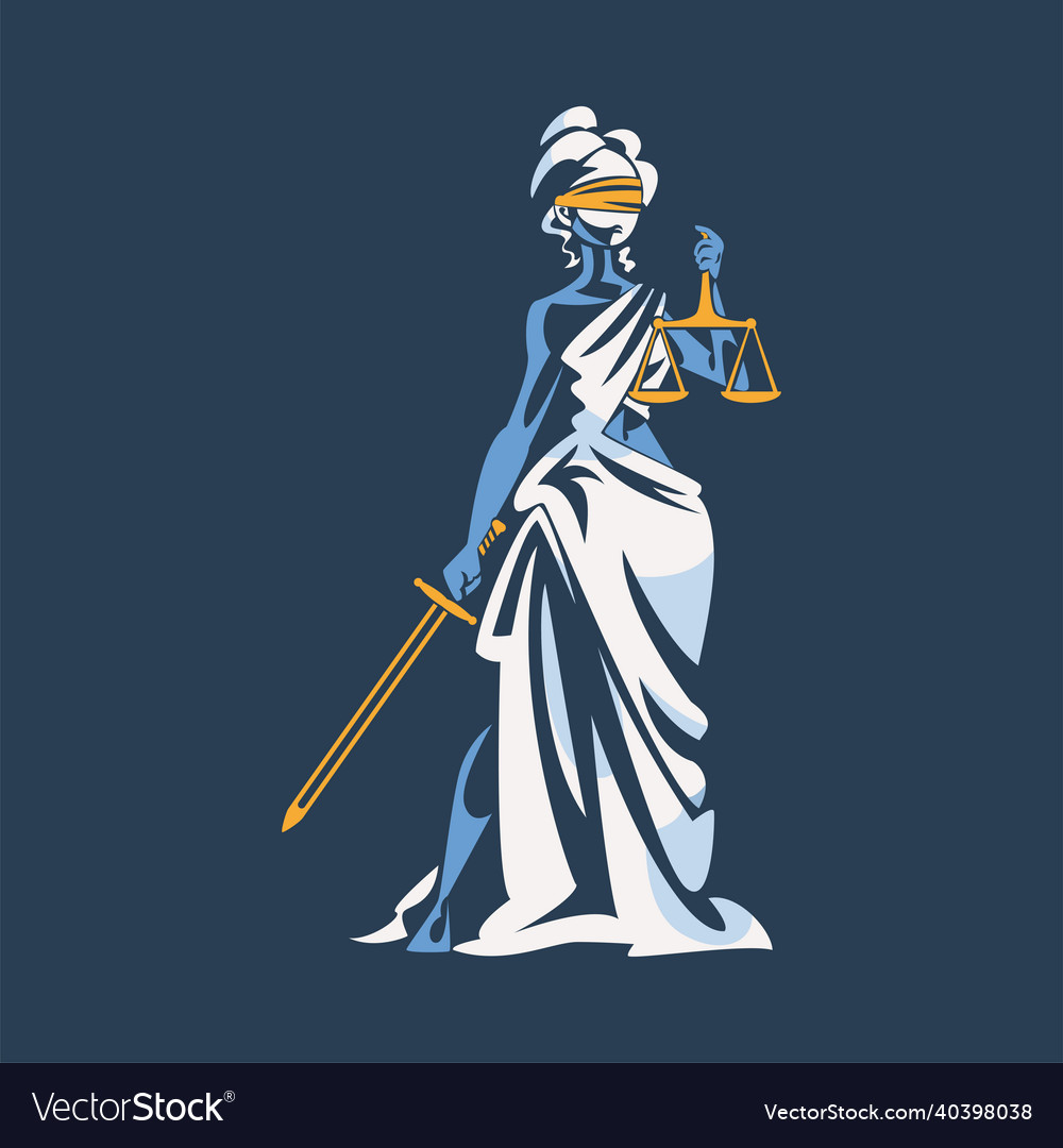 Themis as ancient greek goddess and lady justice