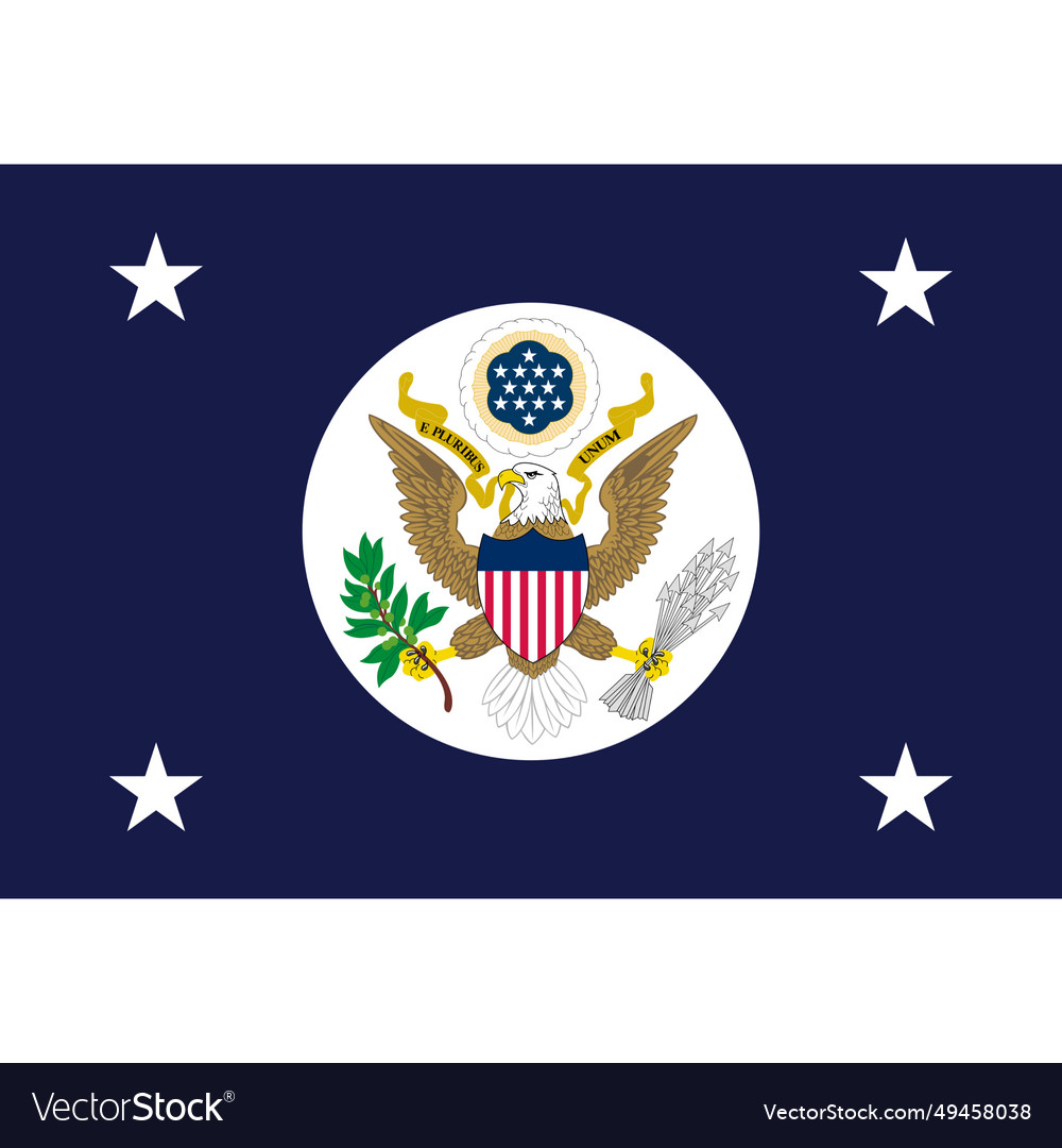 Usa secretary of state flag Royalty Free Vector Image