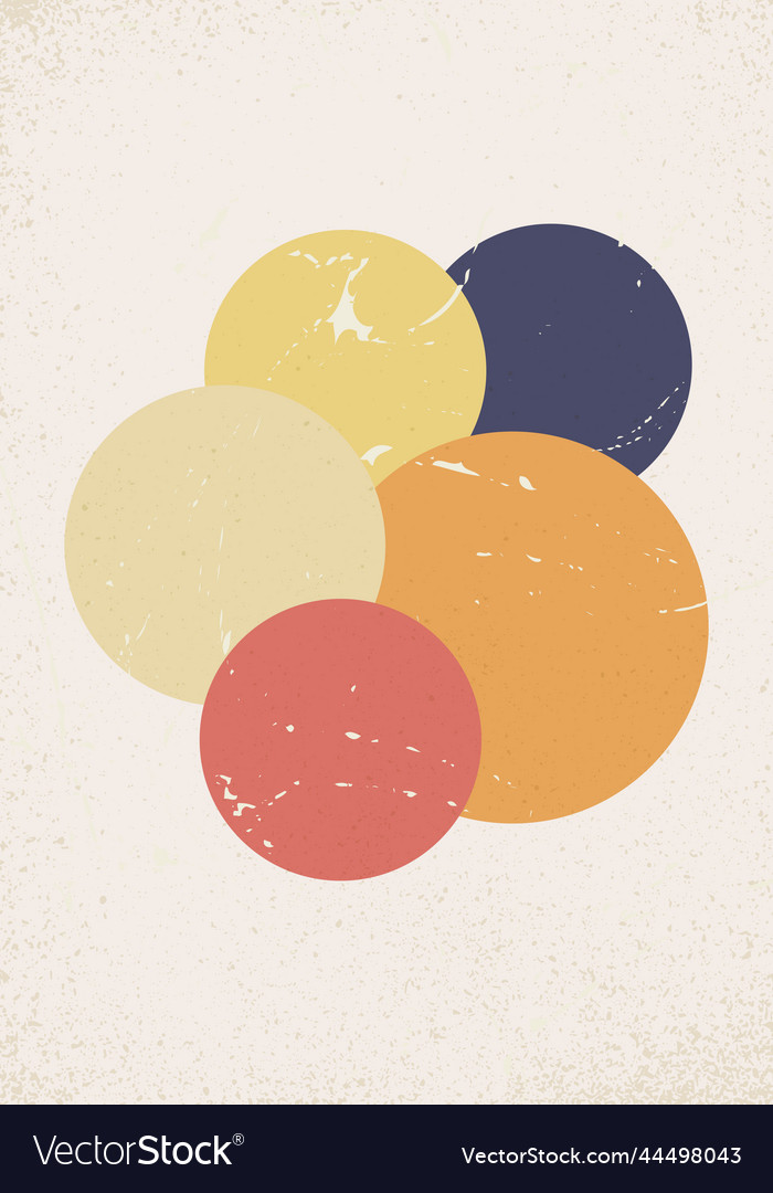 Abstract poster multicolored retro circles