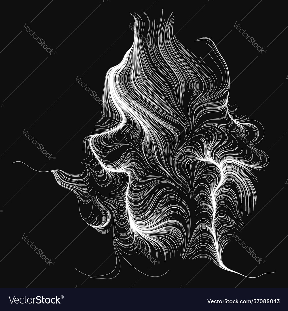 Abstract render random wavy curvy writhe lines Vector Image Abstract render random wavy curvy writhe lines