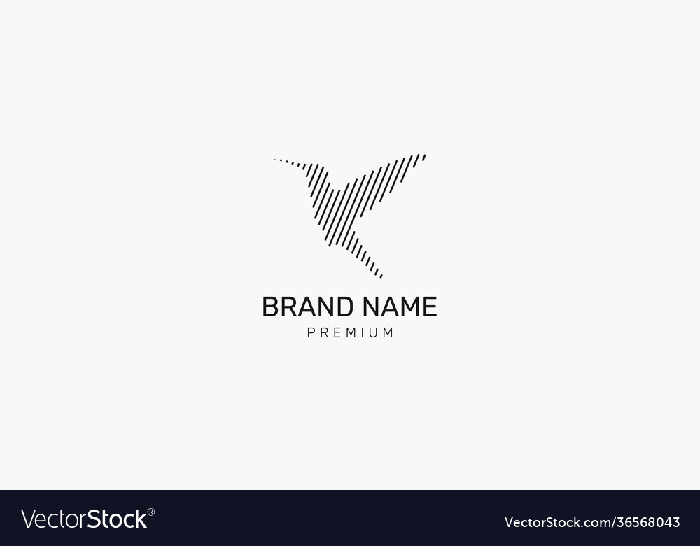 Bird line pattern logo design template vector image Bird line pattern logo design template