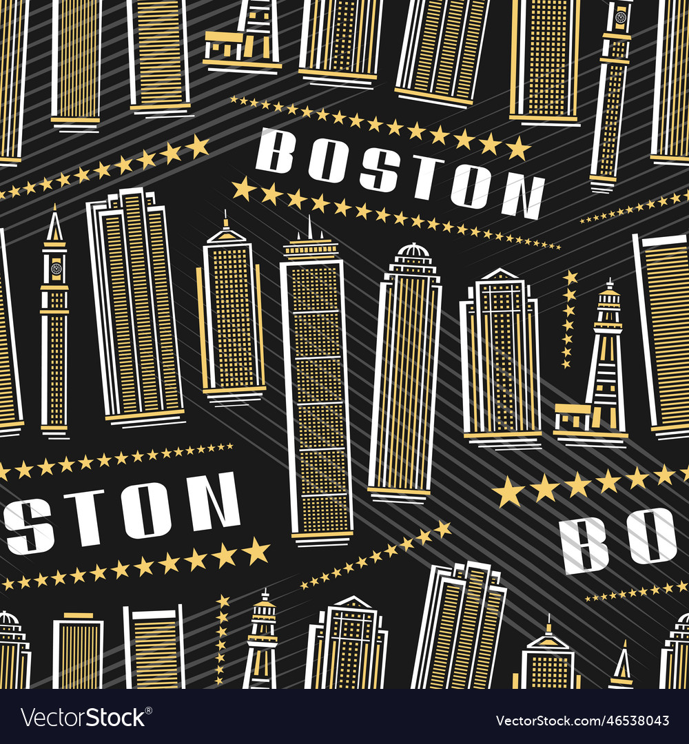 Boston seamless pattern