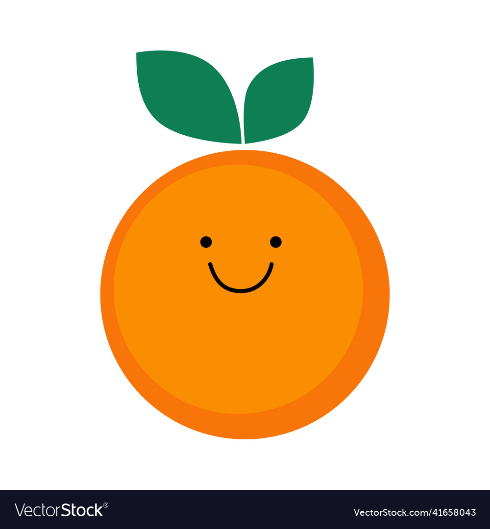 Cute funny cartoon orange character