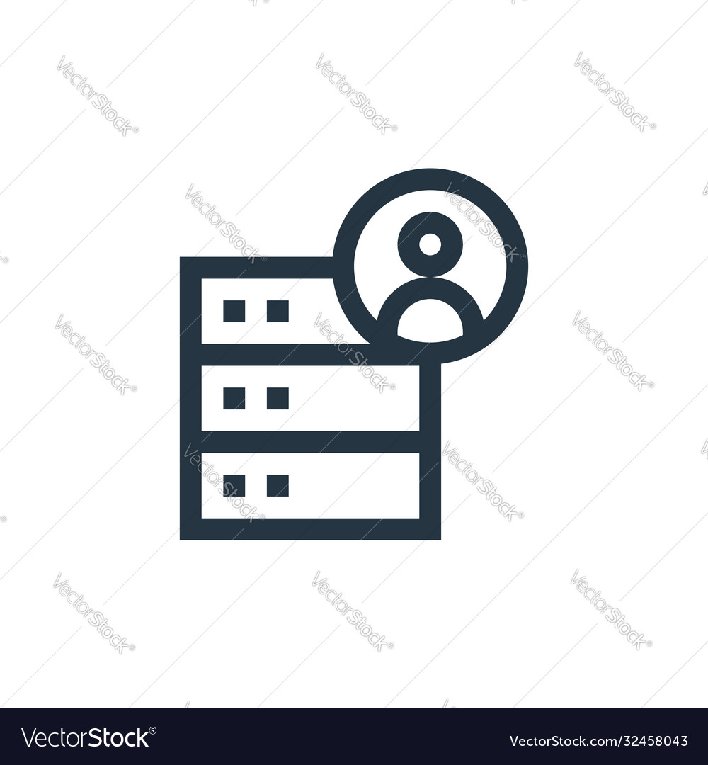 Database icon editable stroke vector image Database icon editable stroke