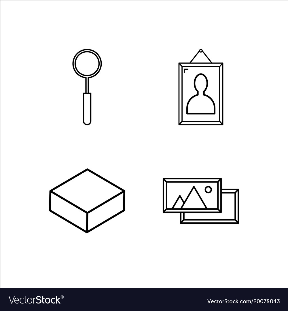 Design and studio simple linear icon setsimple