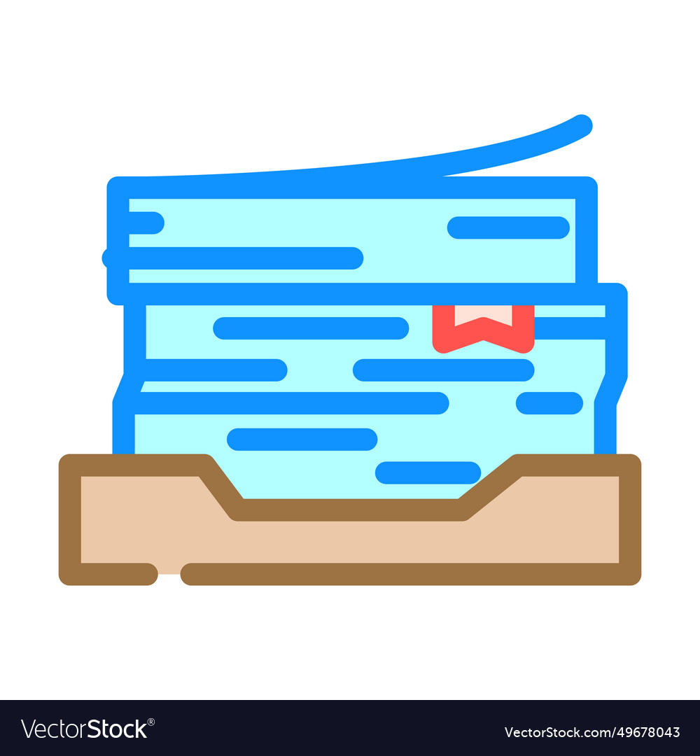 Document stack list color icon
