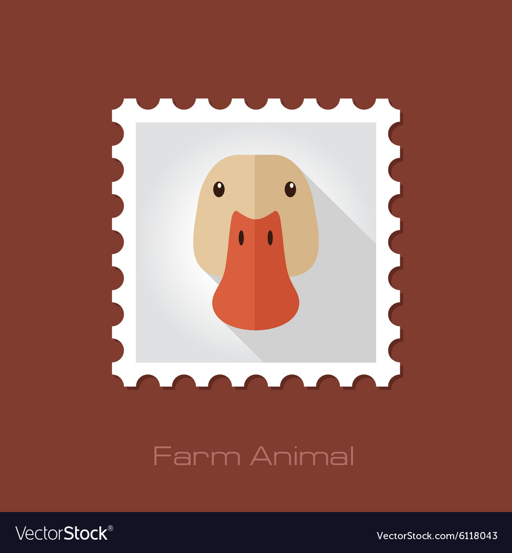 Enten flacher Stempel Tierkopf