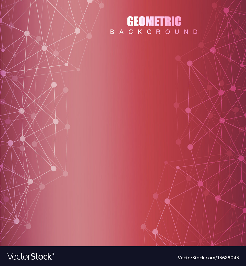 Geometric abstract background with connected line