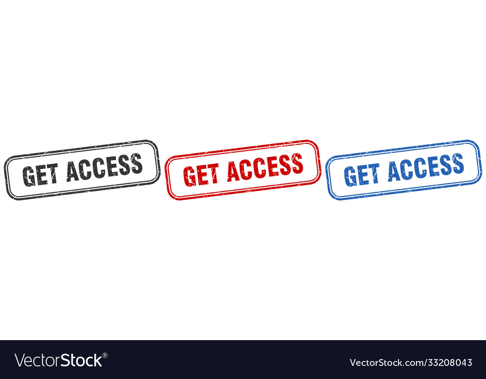 Get access square isolated sign set