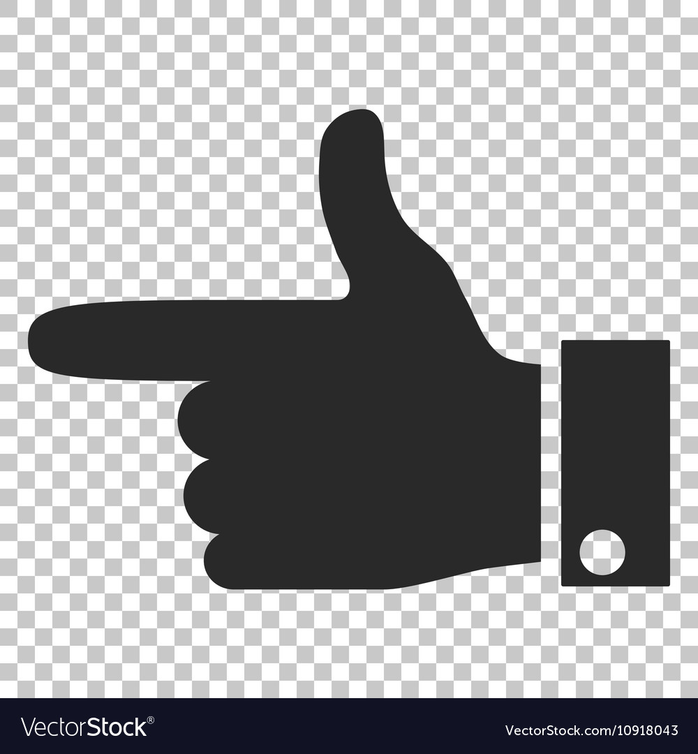 Hand pointer left icon