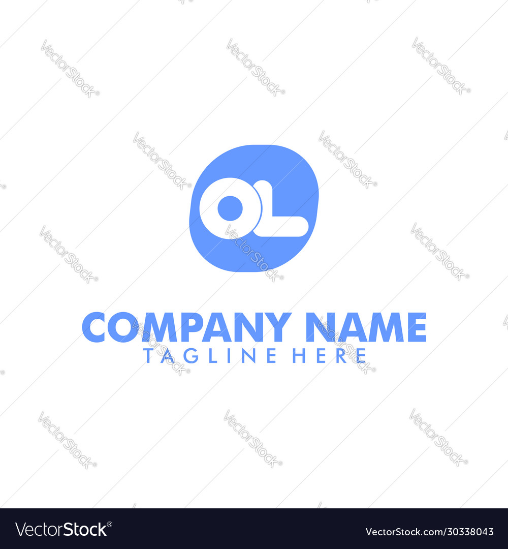 Letter ol alphabet logo design template monogram