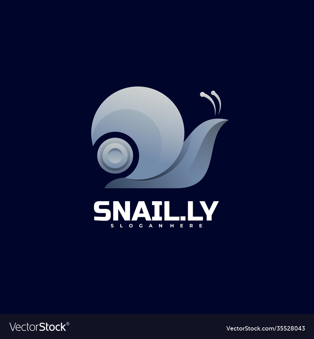 Logo snail gradient colorful style Vector Image Logo snail gradient colorful style