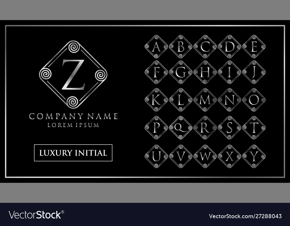 Luxury and elegant initial letter template