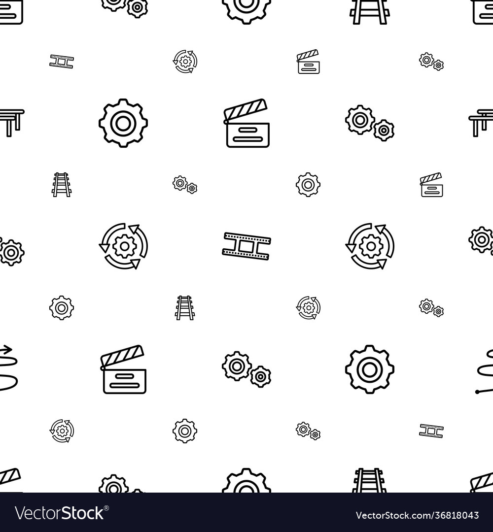 Motion icons pattern seamless white background