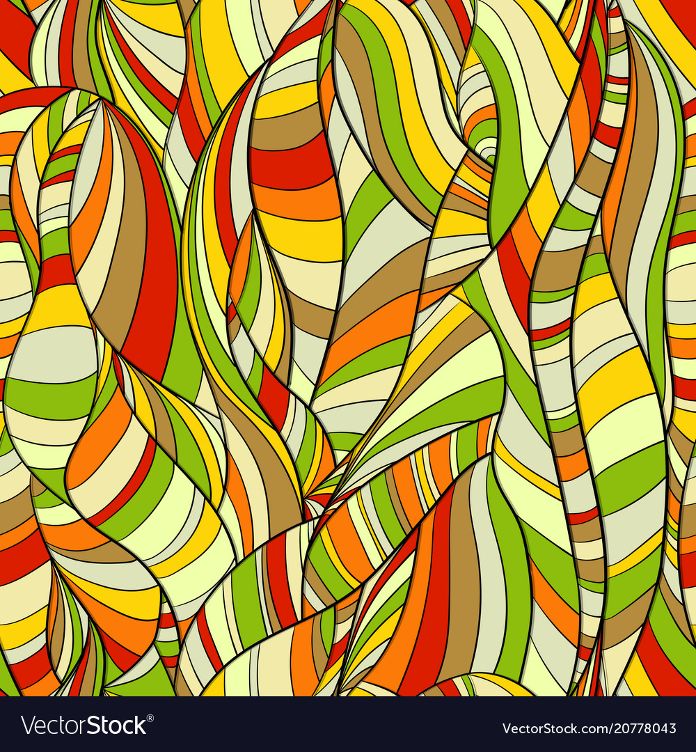 Multicolored seamless background lines and waves vector image Multicolored seamless background lines and waves