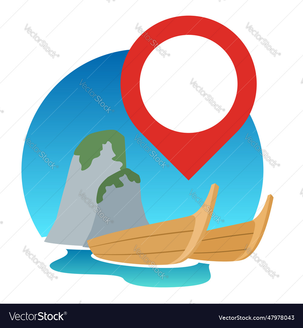 Phuket thailand landmark pin icon Royalty Free Vector Image