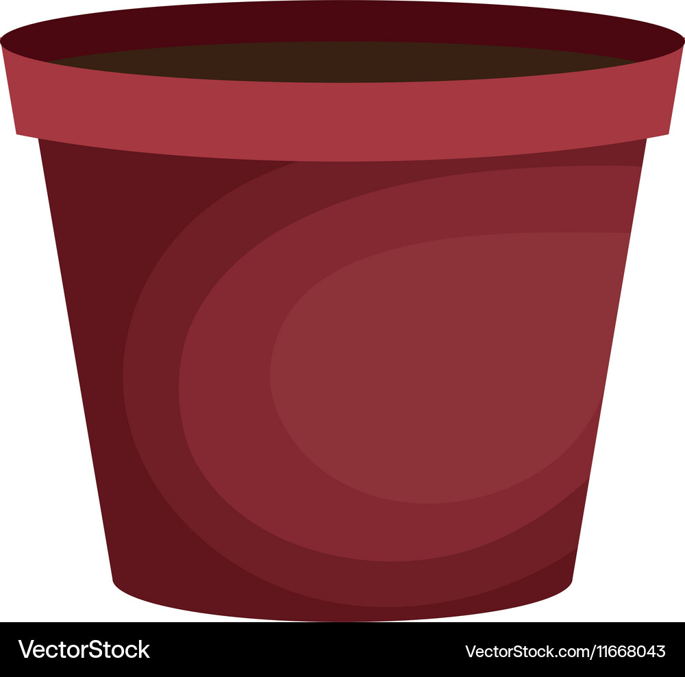 Pot graden empty icon Royalty Free Vector Image