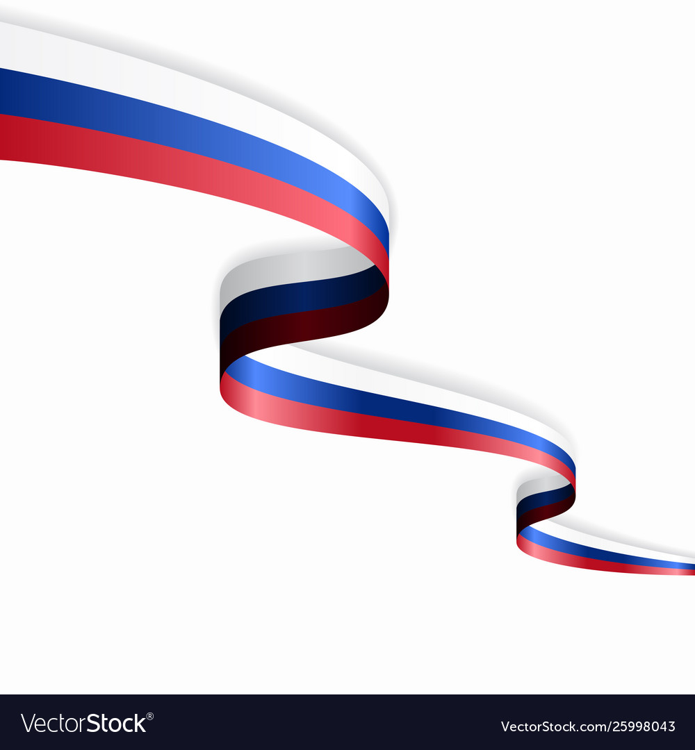 Russian flag wavy abstract background Royalty Free Vector