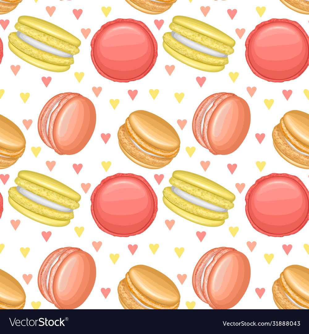 Seamless endless pattern with macaroons