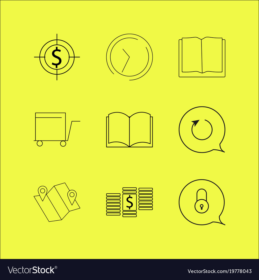Web linear icon set simple outline icons
