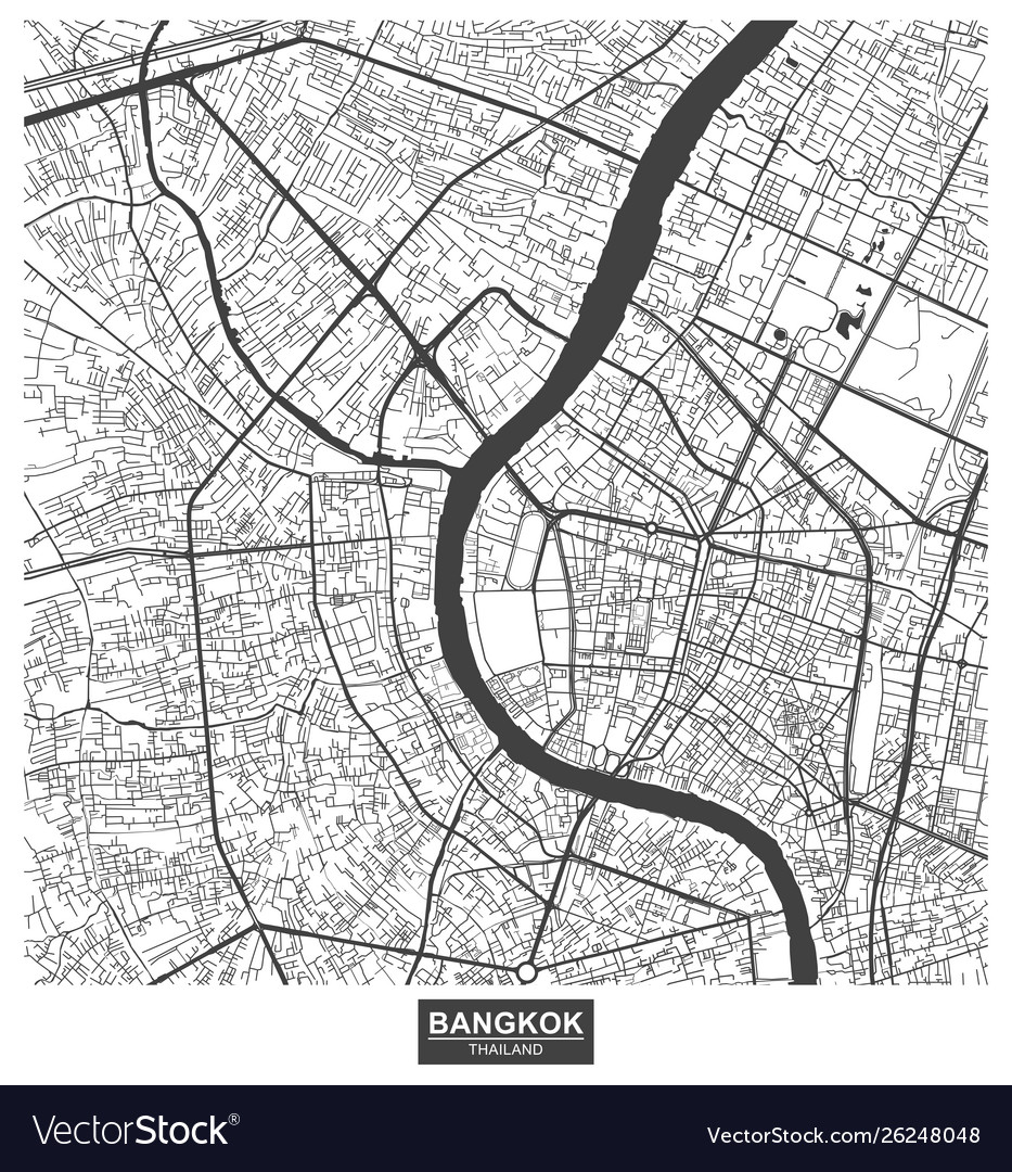 Stadtplan von Bangkok - Detailansicht