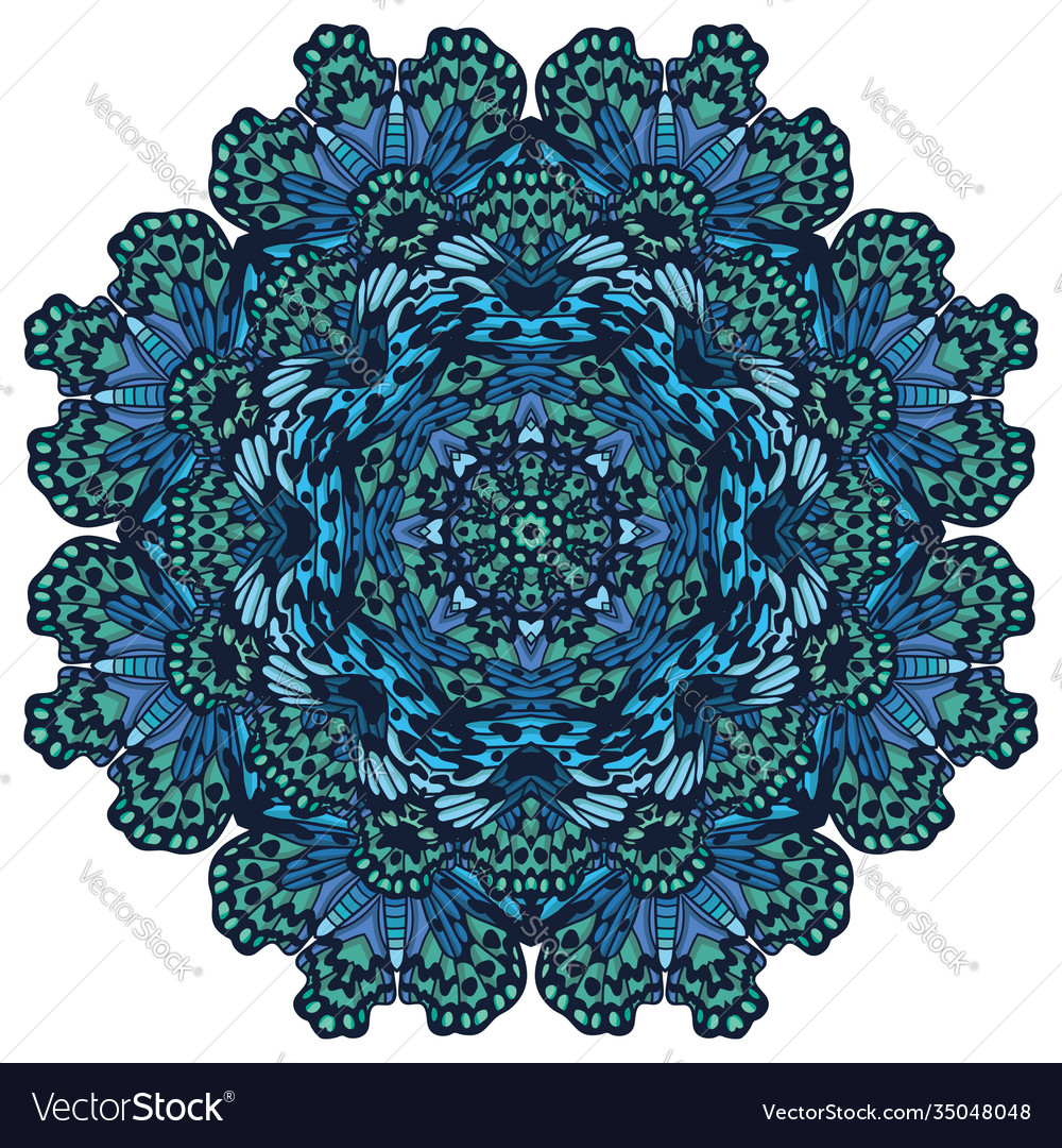 Beautiful circular background fractal image vector image Beautiful circular background fractal image