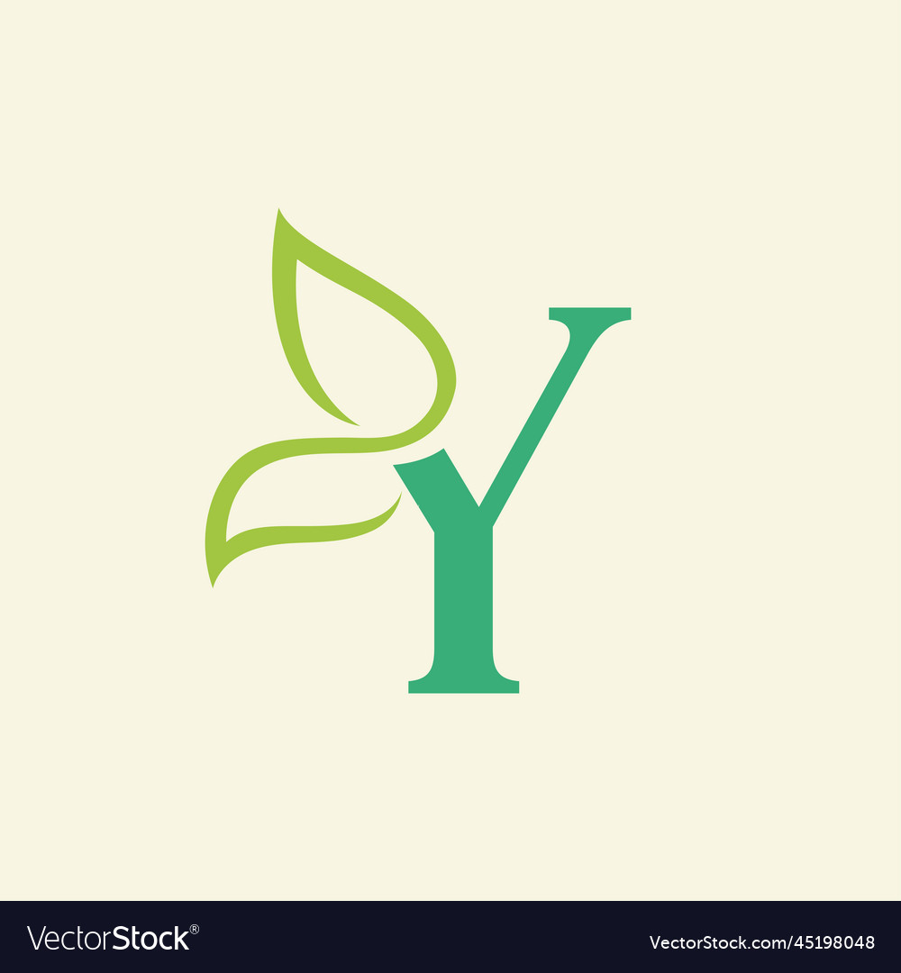 Beauty butterfly green natural logo design y