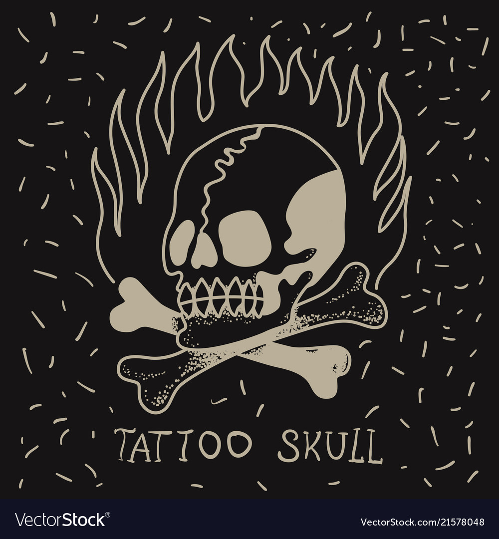 Burning Skull and Bones