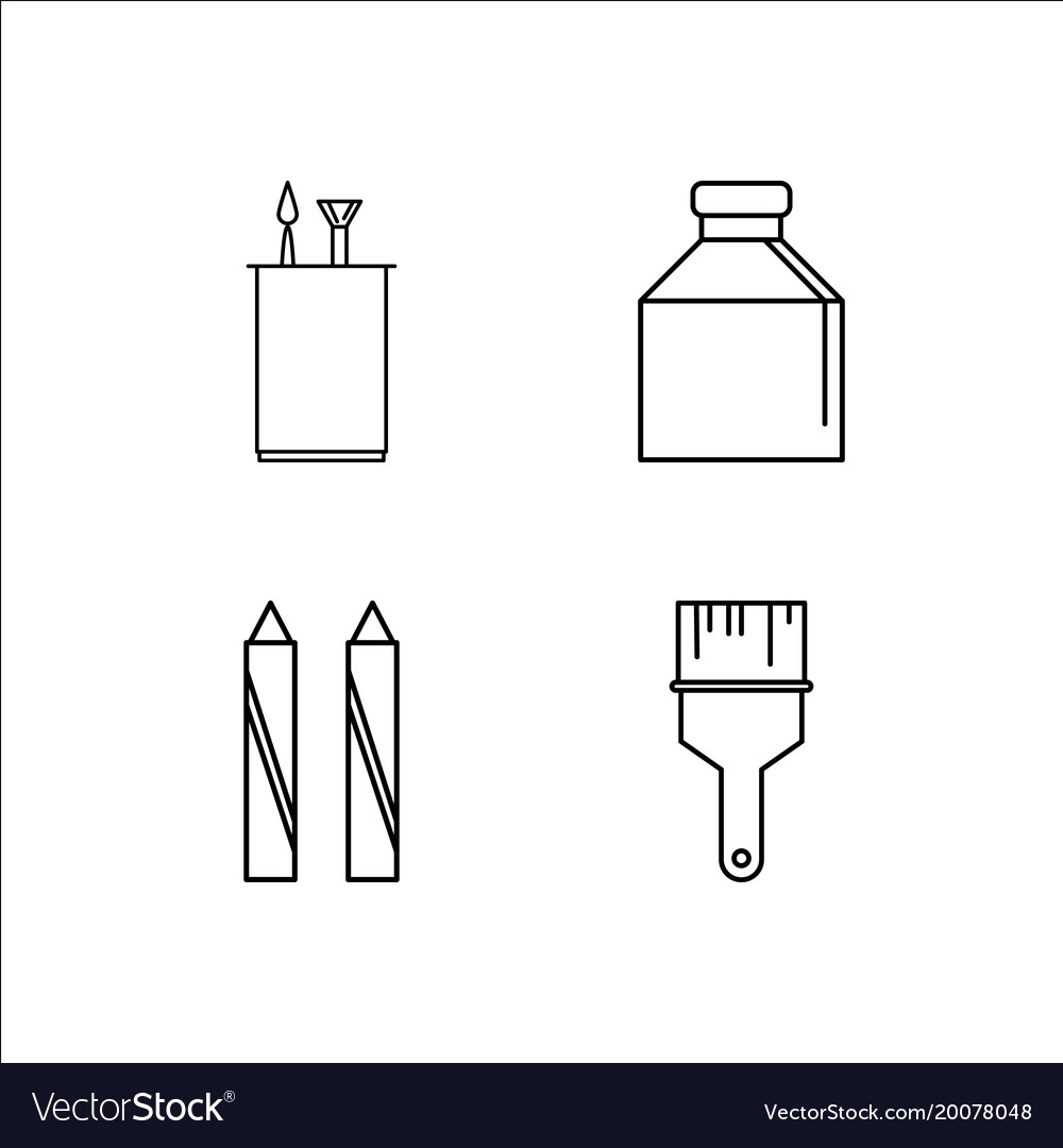 Design and studio simple linear icon setsimple