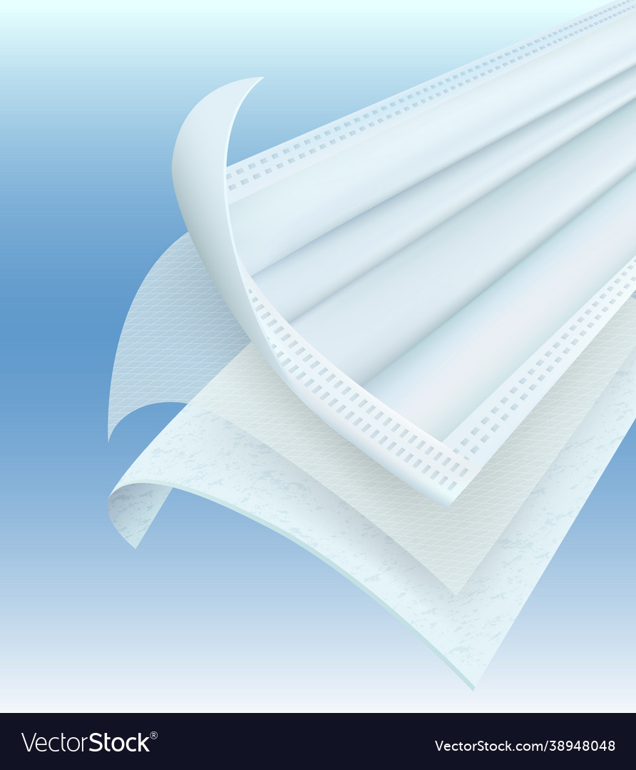 Details surgical masks protect vector image Details surgical masks protect