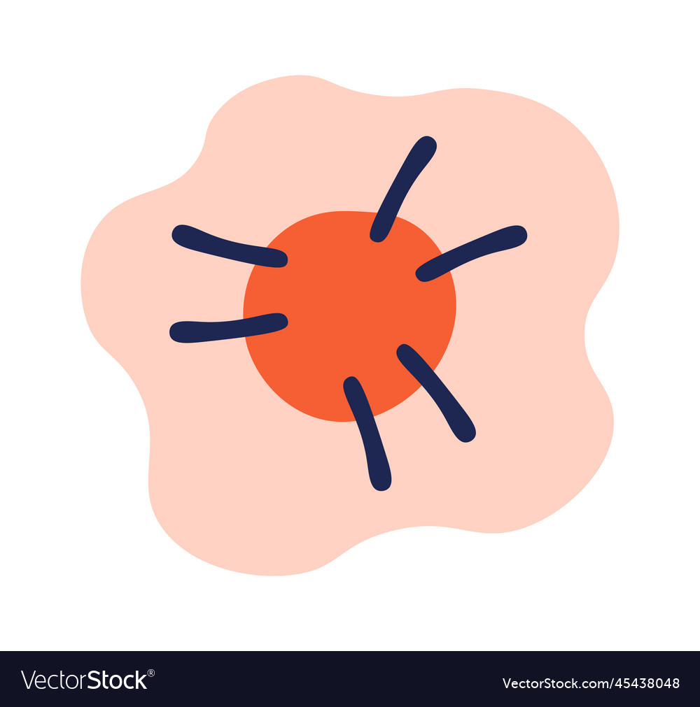 Hand drawn abstract flower doodles flat icon