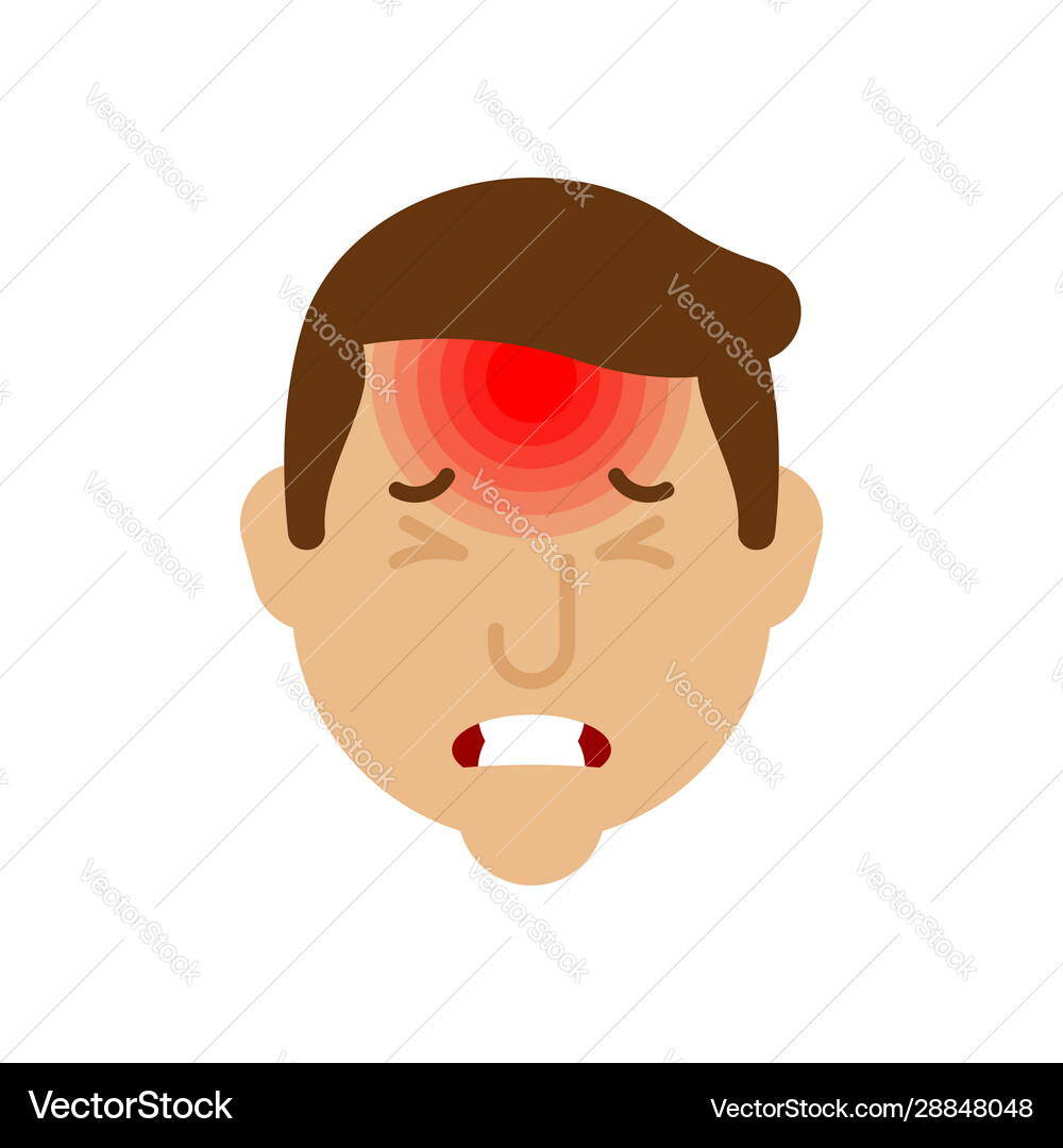 Headache head pain metaphor problems Royalty Free Vector
