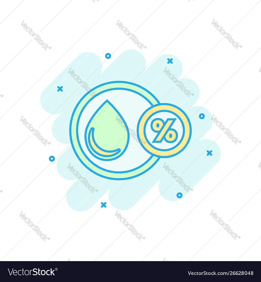 Humidity icon in comic style climate cartoon on Vector Image