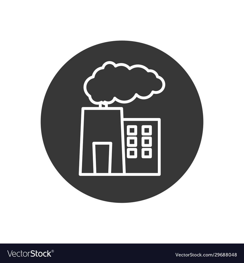 Isolated factory line block style icon