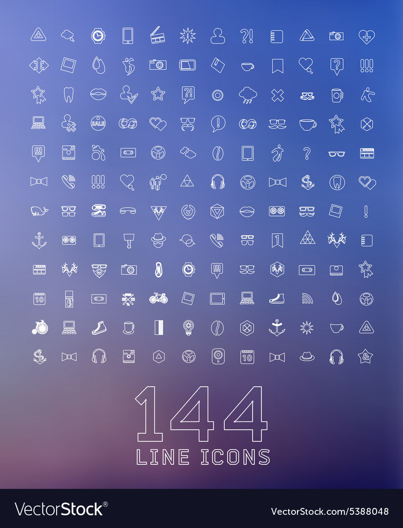 Modern thin line icons for web and mobile Vector Image