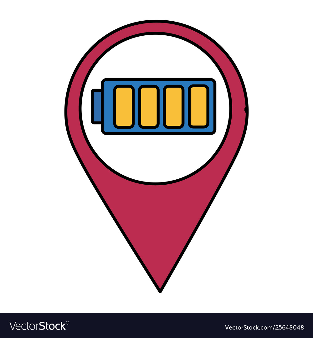 Navigation pointer battery energy vector image Navigation pointer battery energy