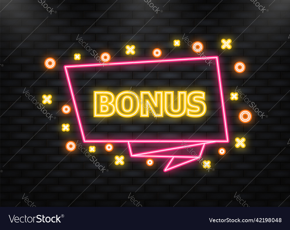 Neon icon bonus flat banner product