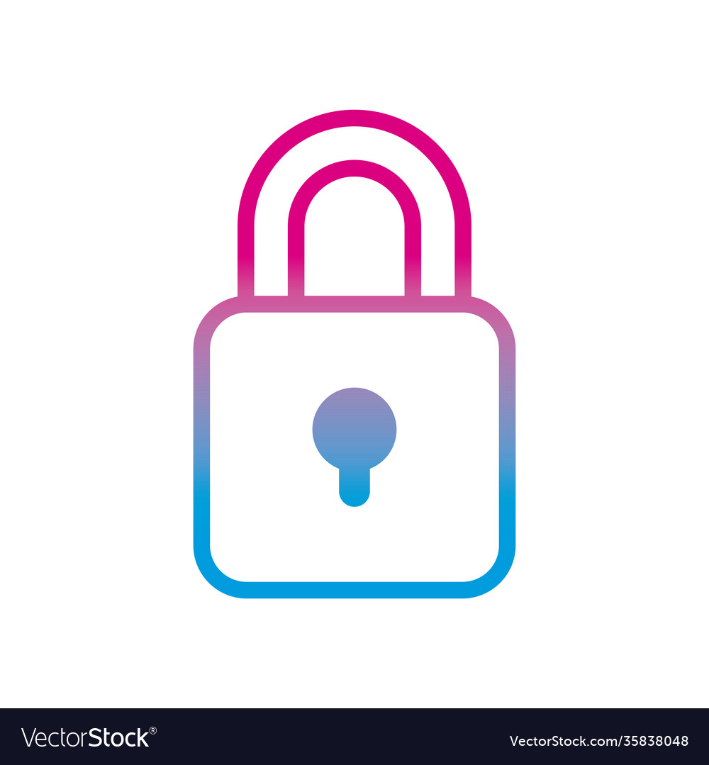Padlock gradient style icon design