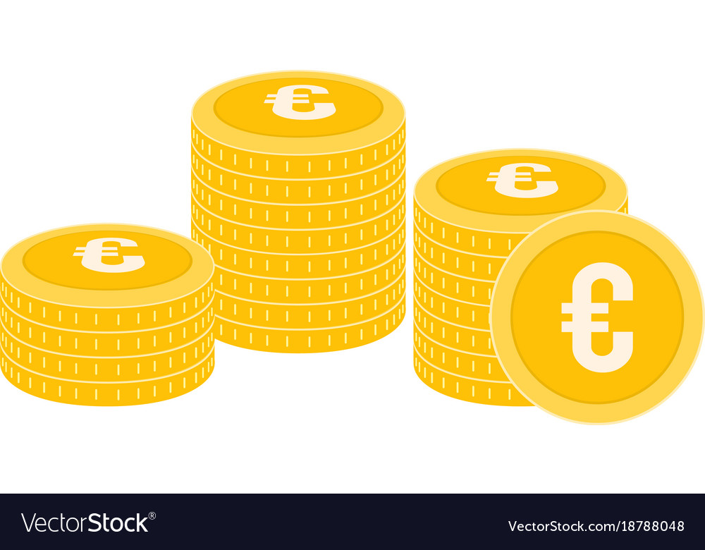 realistic coin icon design template gold coin vector image