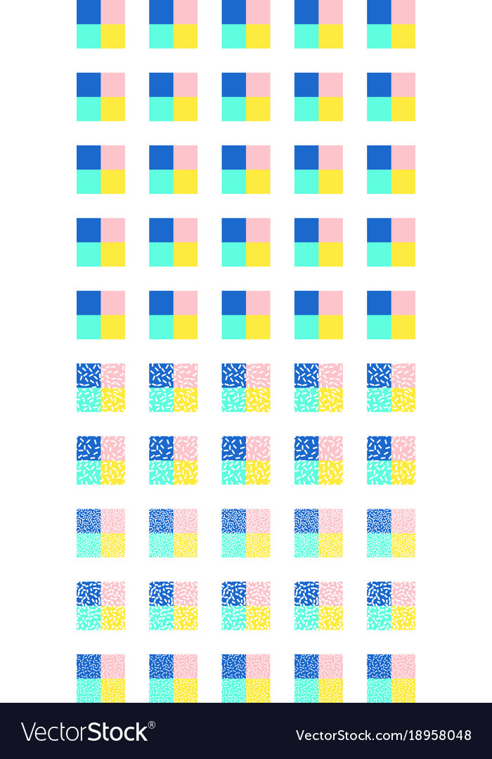 Retro seamless pattern in memphis style design