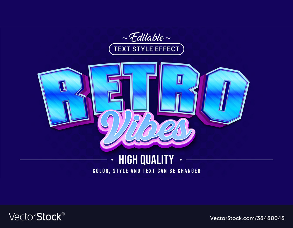 Retro Text Style - Editable Vibes