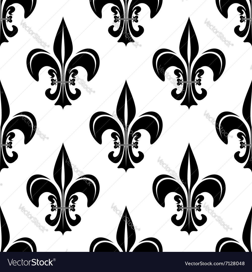 Vintage royal fleur-de-lis seamless pattern Vector Image