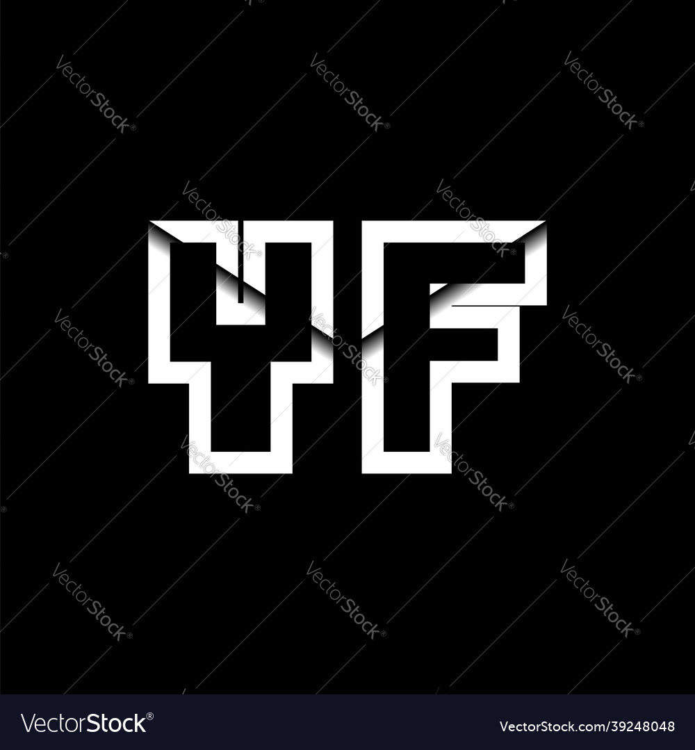 Yf monogram envelope shape style Vector Image Yf monogram envelope shape style