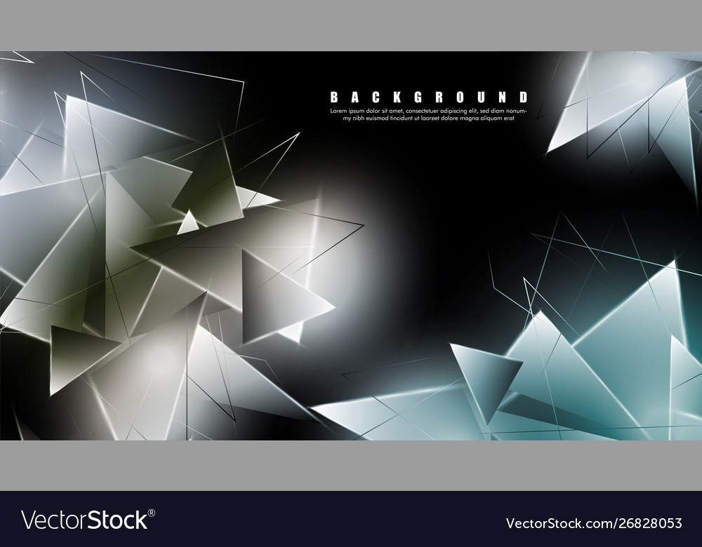 Abstract background with glowing triangles vector image Abstract background with glowing triangles