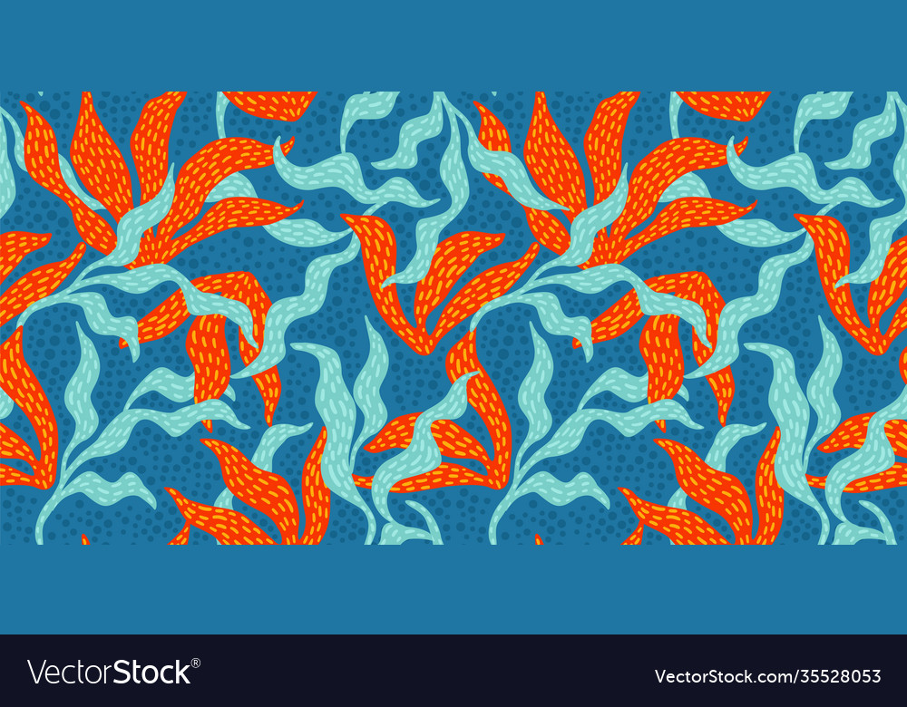 Artistic seamless pattern with abstract leaves vector image Artistic seamless pattern with abstract leaves