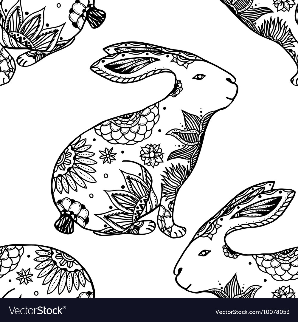 Background with rabbits