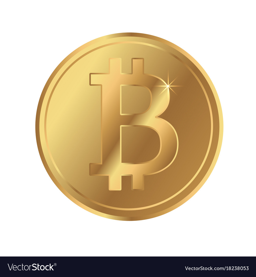 Bitcoin Blockchain Icon - Gold Gradient
